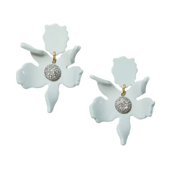 LELE SADOUGHI Small Crystal Lily Mint Earrings - Picture 2 of 11
